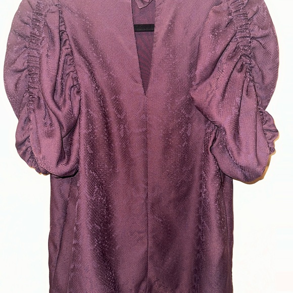 Ted Baker Purple puffed sleeve Blouse - Size 3 - Picture 3 of 6